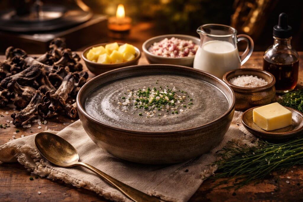Creamy Black Trumpet Mushroom Soup with Smoked Salt Recipe for Ultimate Perfection