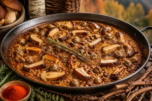 Spanish "Arroz de Montaña" with Porcini and Snails