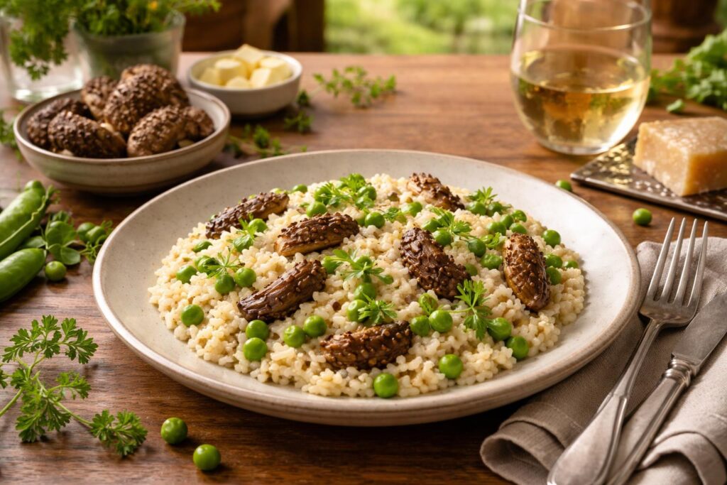 Spring Morel and Pea Risotto
