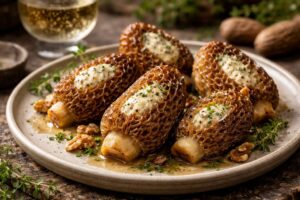 Stuffed Morchella Imperiale - Morels with Truffled Ricotta