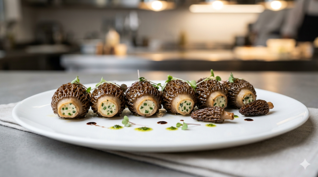 Discover how to make Stuffed Morels with a delicate herb and ricotta filling. A professional-grade recipe inspired by French haute cuisine for true food lovers.