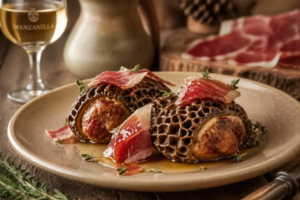 Stuffed Morels with Ibérico Ham