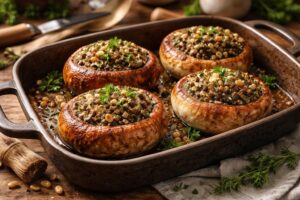 Stuffed Porcini Caps Recipe Forest Duxelles Gourmet