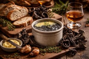Gourmet Magic Wild Harvested Gourmet Louis XIV Black Velvet Wild Trumpet Paté and Cognac Infusion for Total Perfection Recipe