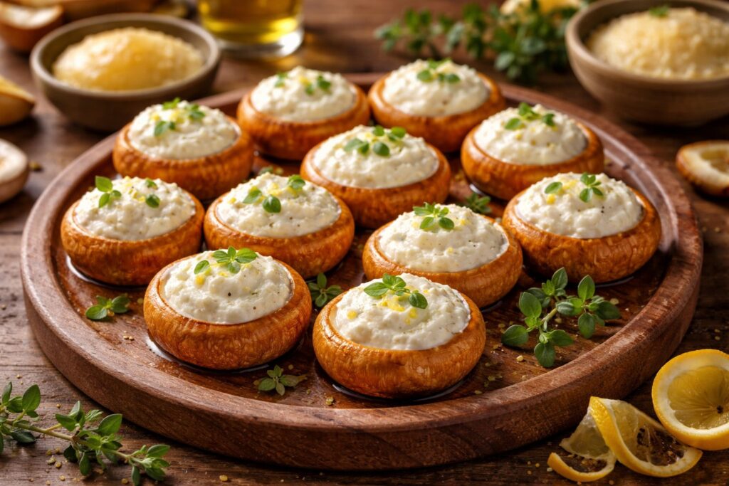 The Diplomatic Dinner: Stuffed Caesar’s Mushroom Caps with Ricotta Mousse