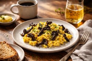 Black Trumpet Mushroom Scrambled Eggs The Forager’s Morning Black Trumpet Scrambled Eggs
