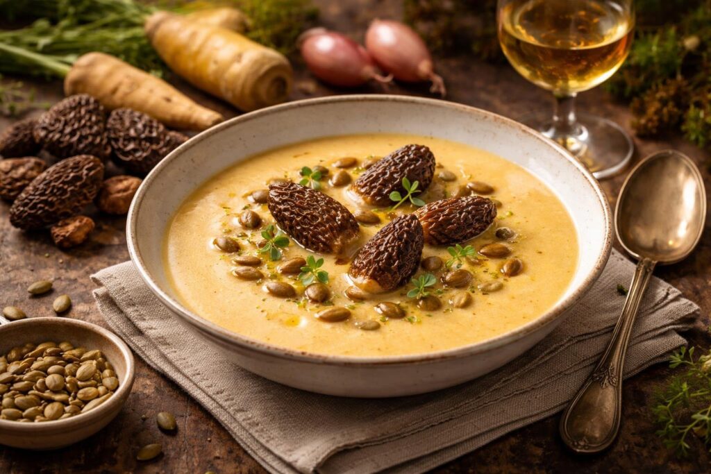 The Golden Nectar - Morel & Parsnip Velouté
