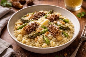 The Highland Gold - Spring Meadow Morel & Asparagus Risotto