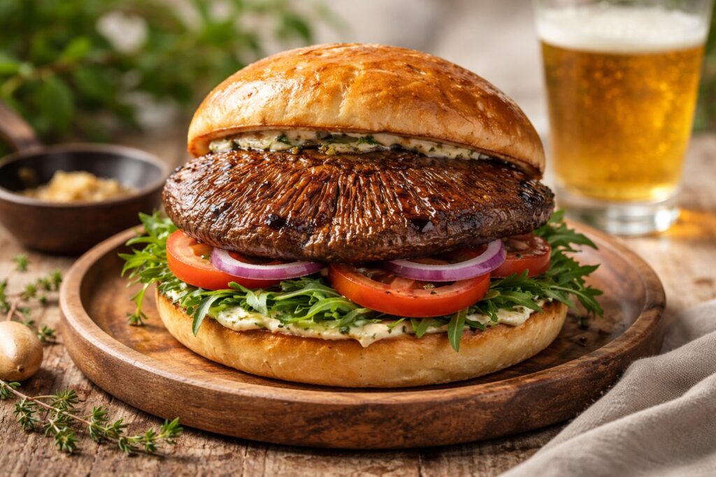 The Parasol Mushroom Burger - The Ultimate Forest-Based Patty
