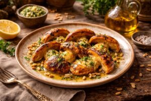 The Renaissance Gift: Grilled Caesar's Mushrooms with Pine Nut Herb Butter