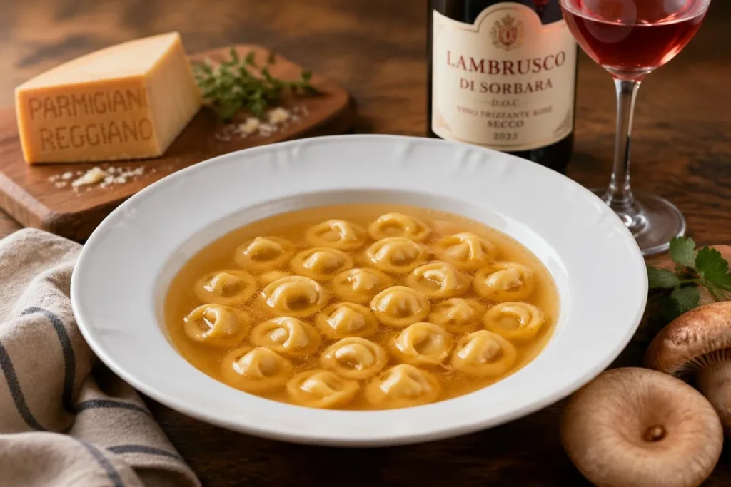 Tortellini in Brodo with Marasmius Essence