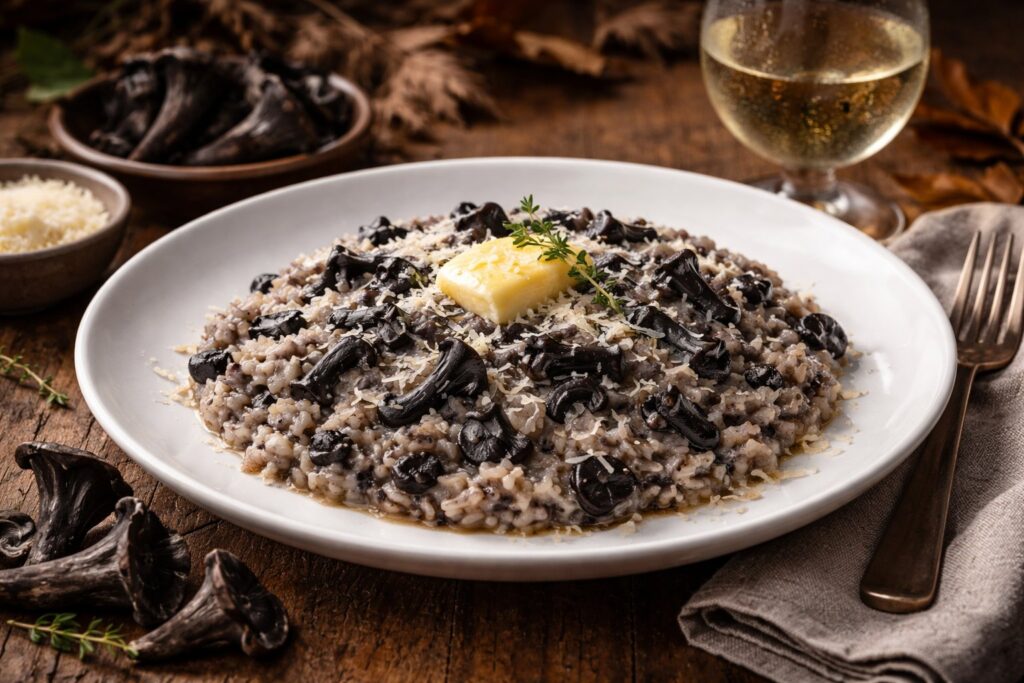 Truffle-Style Black Trumpet Risotto