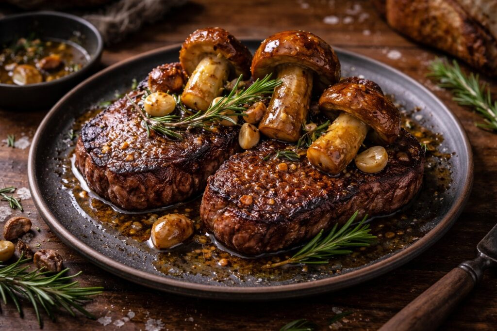 Tuscan Hearth Mastery - Porcini Entrecôte with Rosemary