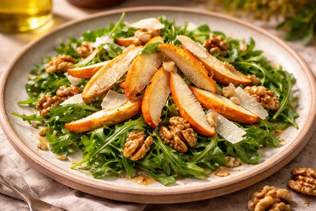 Tuscan Sun Salad: Caesar’s Mushroom, Arugula & Walnut Symphony