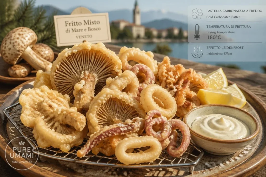 Venetian Parasol & Calamari Fritto Misto
