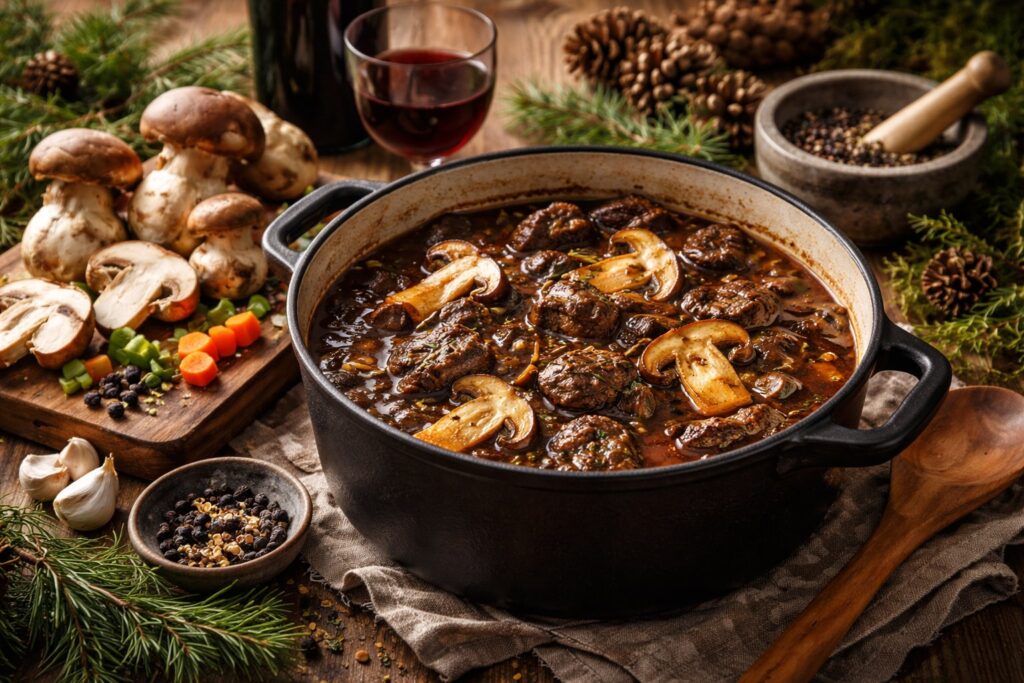 Venison and Porcini Stew Recipe Hunters Pot Gourmet