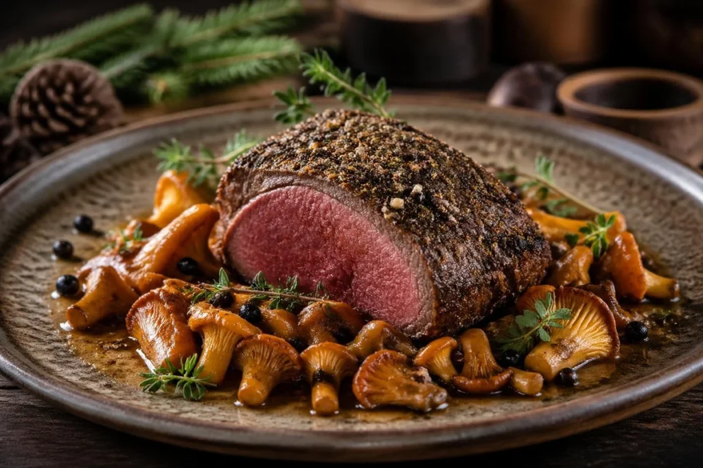 Venison with Chanterelle Soil and Juniper