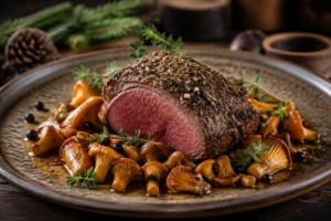 Venison with Chanterelle Soil and Juniper