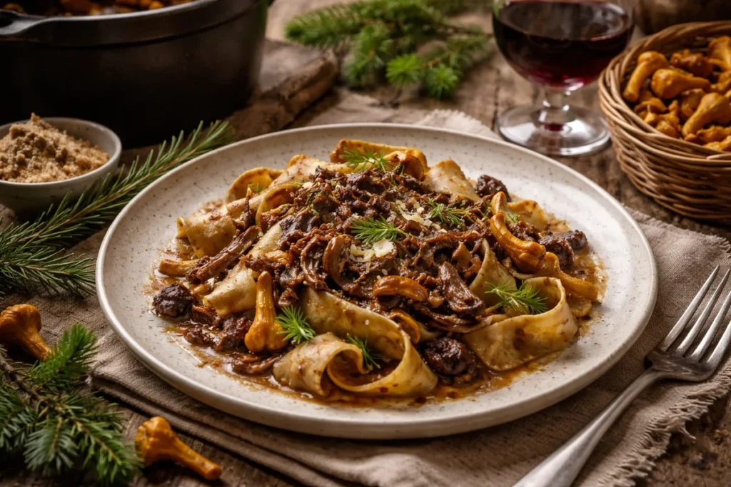 Wild Boar Ragù with Yellow Foot and Chestnut Pappardelle