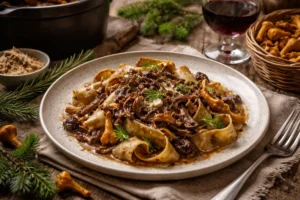 Wild Boar Ragù with Yellow Foot and Chestnut Pappardelle