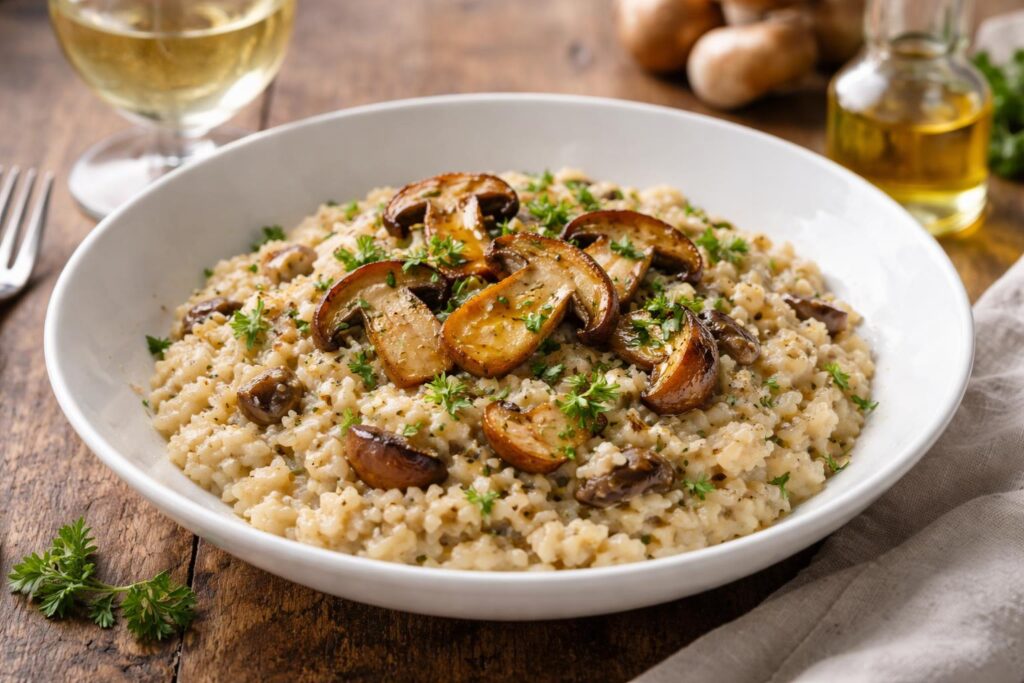 Wild Porcini and Truffle Oil Risotto