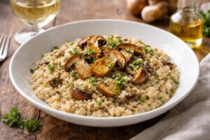 Wild Porcini and Truffle Oil Risotto