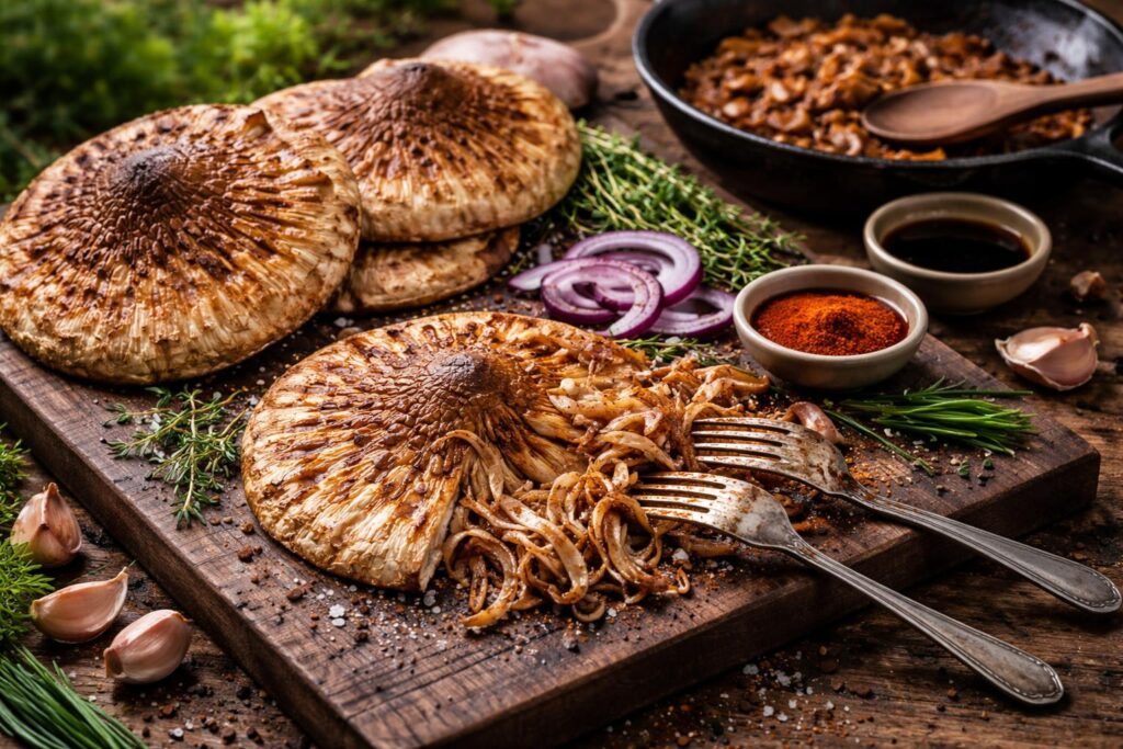 Wild Pulled Parasol Mushroom - The Smokey Forest Shreds