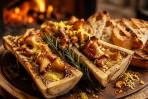 Wood-Fired Chanterelles with Bone Marrow