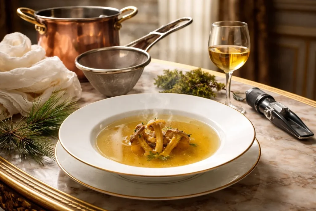 Yellow Foot Chanterelle and Sauternes Consommé Heritage Recipe