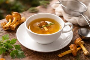 Yellow Foot Mushroom Consommé Recipe Alpine Wilderness Umami