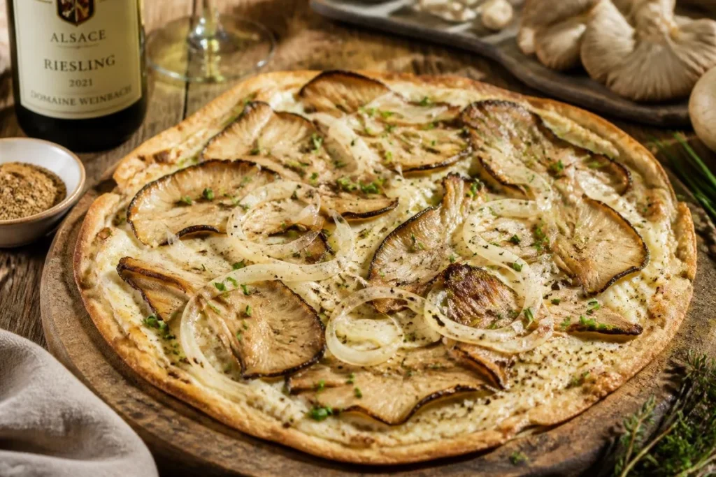 Alsatian Oyster Mushroom Tart