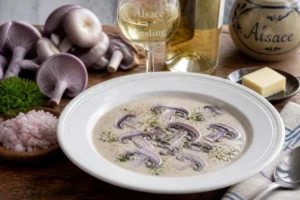 Alsatian Riesling Velouté with Wood Blewit