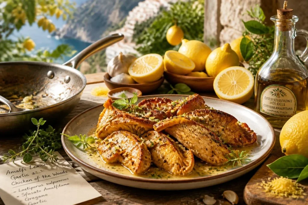 Amalfi Lemon Garlic Chicken of the Woods