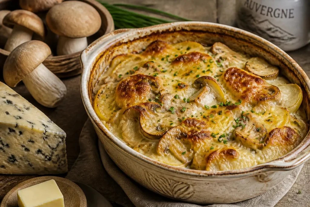 Auvergne Blue Cheese and Gambosa Gratin