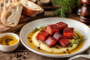 Beefsteak Fungus Confit in Duck Fat