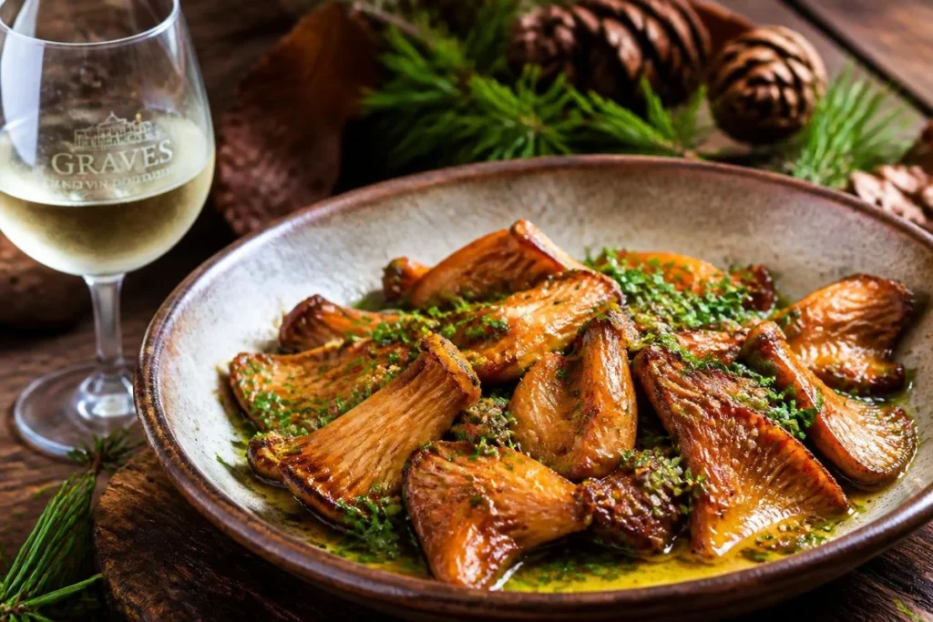 Bordeaux Saffron Milk Cap Ragout with Duck Fat and Parsley