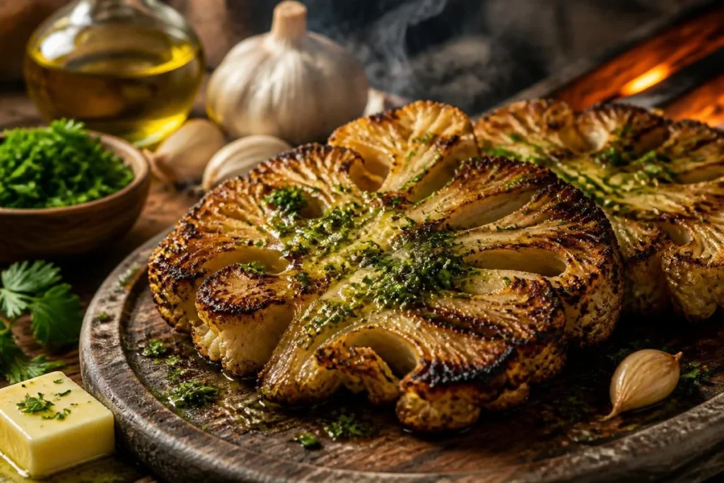 Cauliflower with Garlic-Parsley Butter