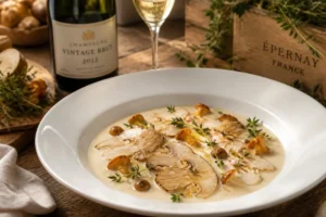 Champagne Poached Cerioporus Squamosus Velouté