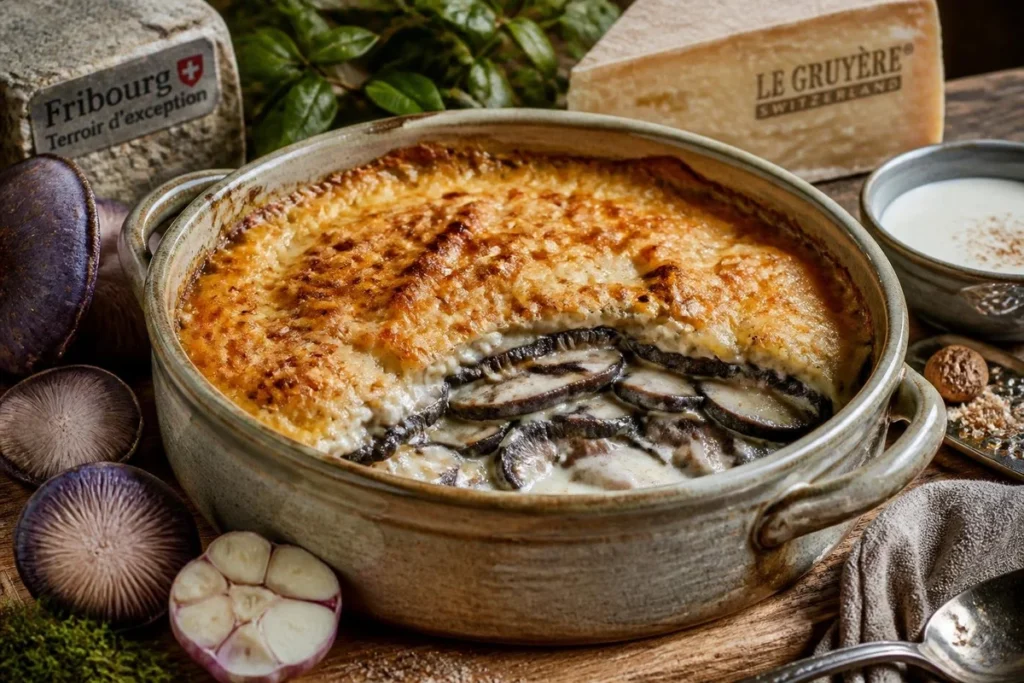 Charcoal Burner Gratin with Gruyère