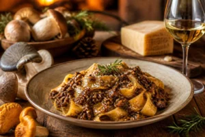 Charcoal Burner Ragù with Pappardelle