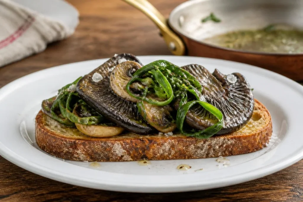 Charcoal Burner and Wild Leek Tartine