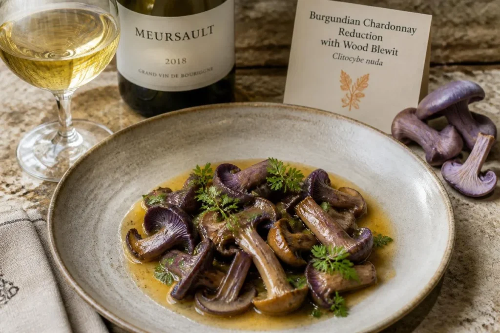 Chardonnay Reduction with Wood Blewit
