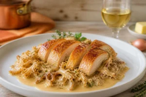 Chicken with Cauliflower Mushroom Velouté