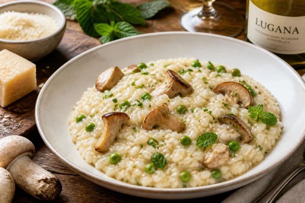 Lombardian Prugnolo Risotto with Peas