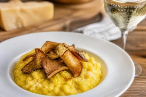 Lombardy Saffron Risotto with Crispy Hydnum
