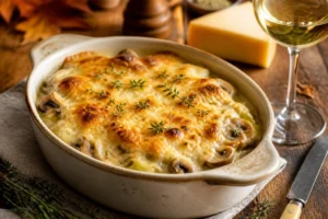 Miller Mushroom Gratin with Gruyère and Leeks