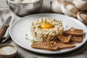 Miller Mushroom Tartare with Cured Egg Yolk