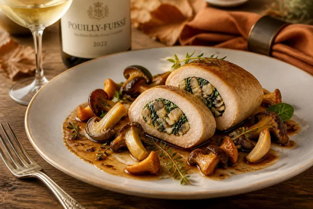 Miller Mushroom and Spinach Stuffed Chicken Breast