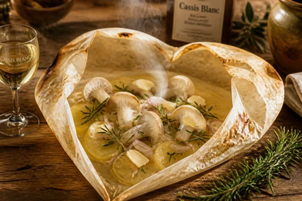 Mushroom and Potato Papillote with Rosemary