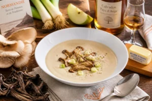 Oyster Mushroom Velouté with Calvados Oyster Mushroom Velouté with Calvados